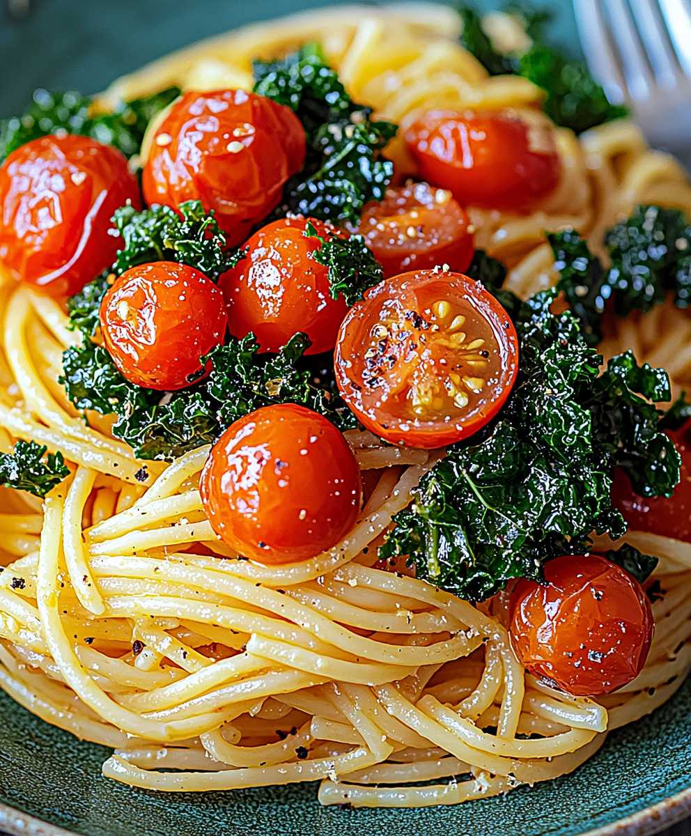 Kale tomato pasta