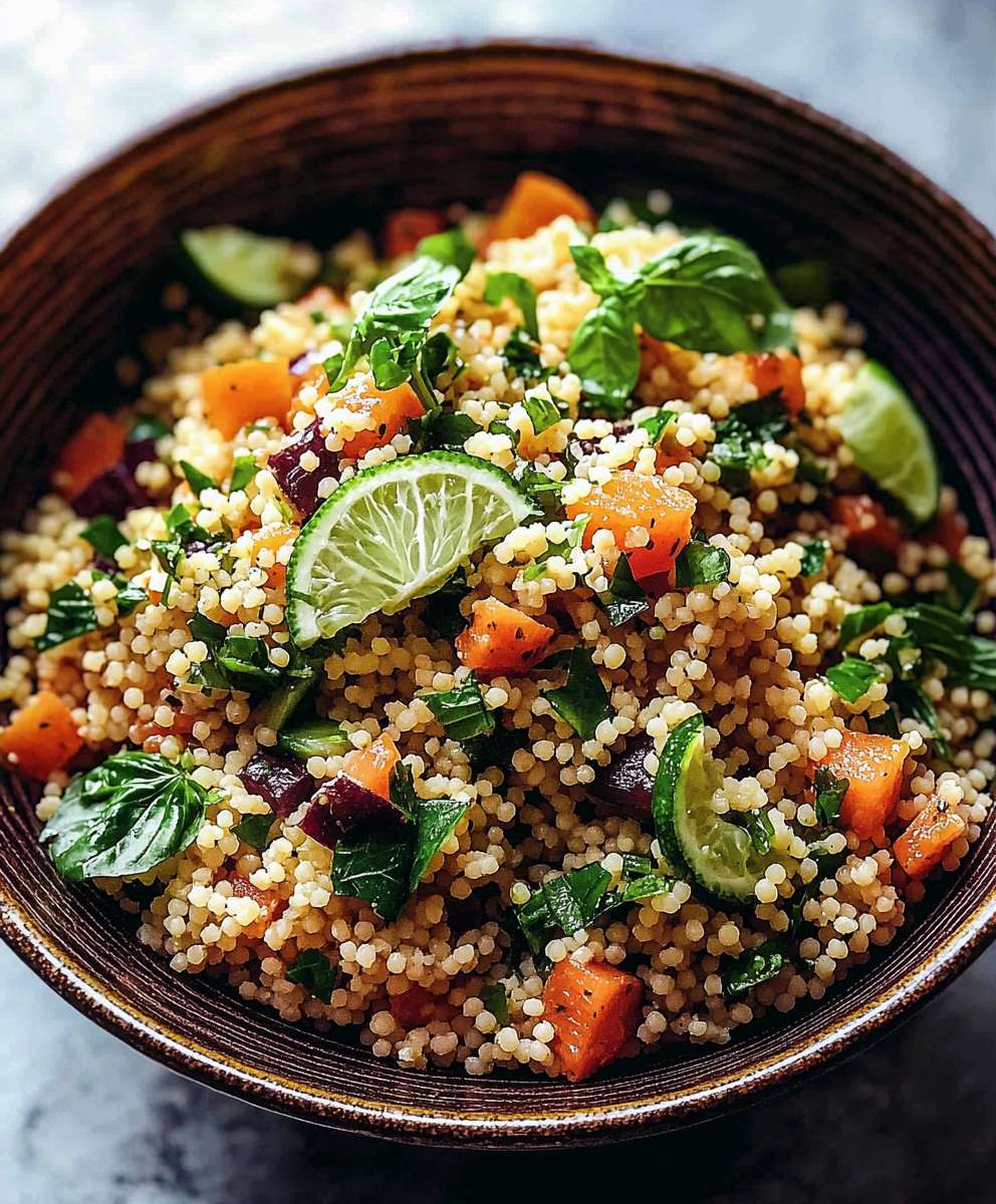 Couscous salad lime basil