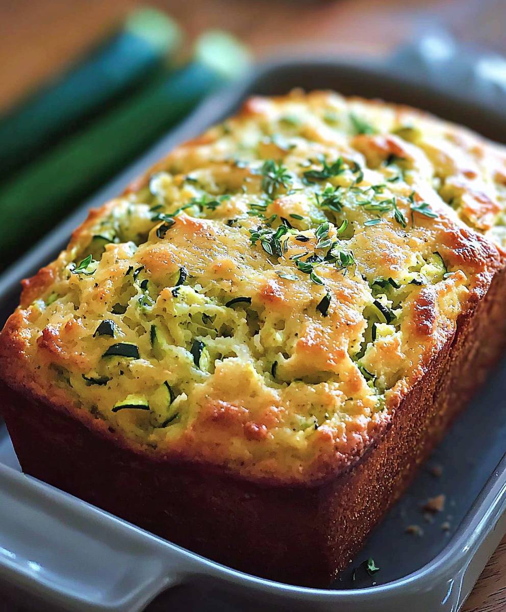Zucchini cheddar quick bread