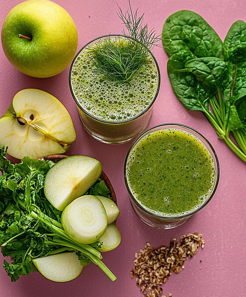 Detox juice celery fennel spinach