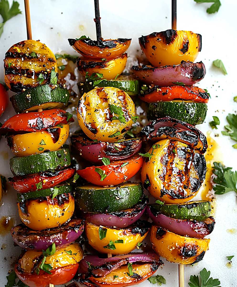Grilled veggie skewers
