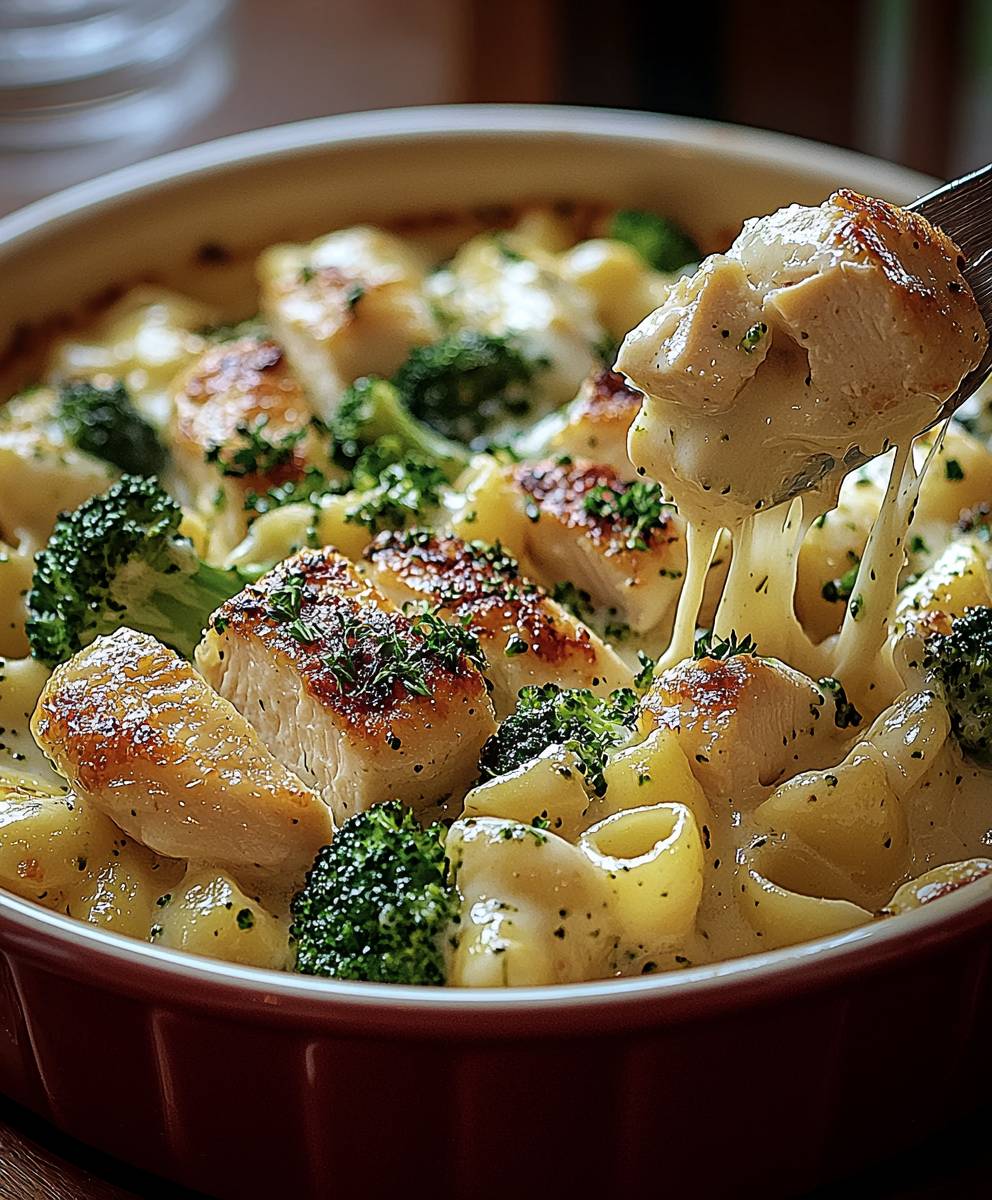 Chicken Broccoli Alfredo Bake