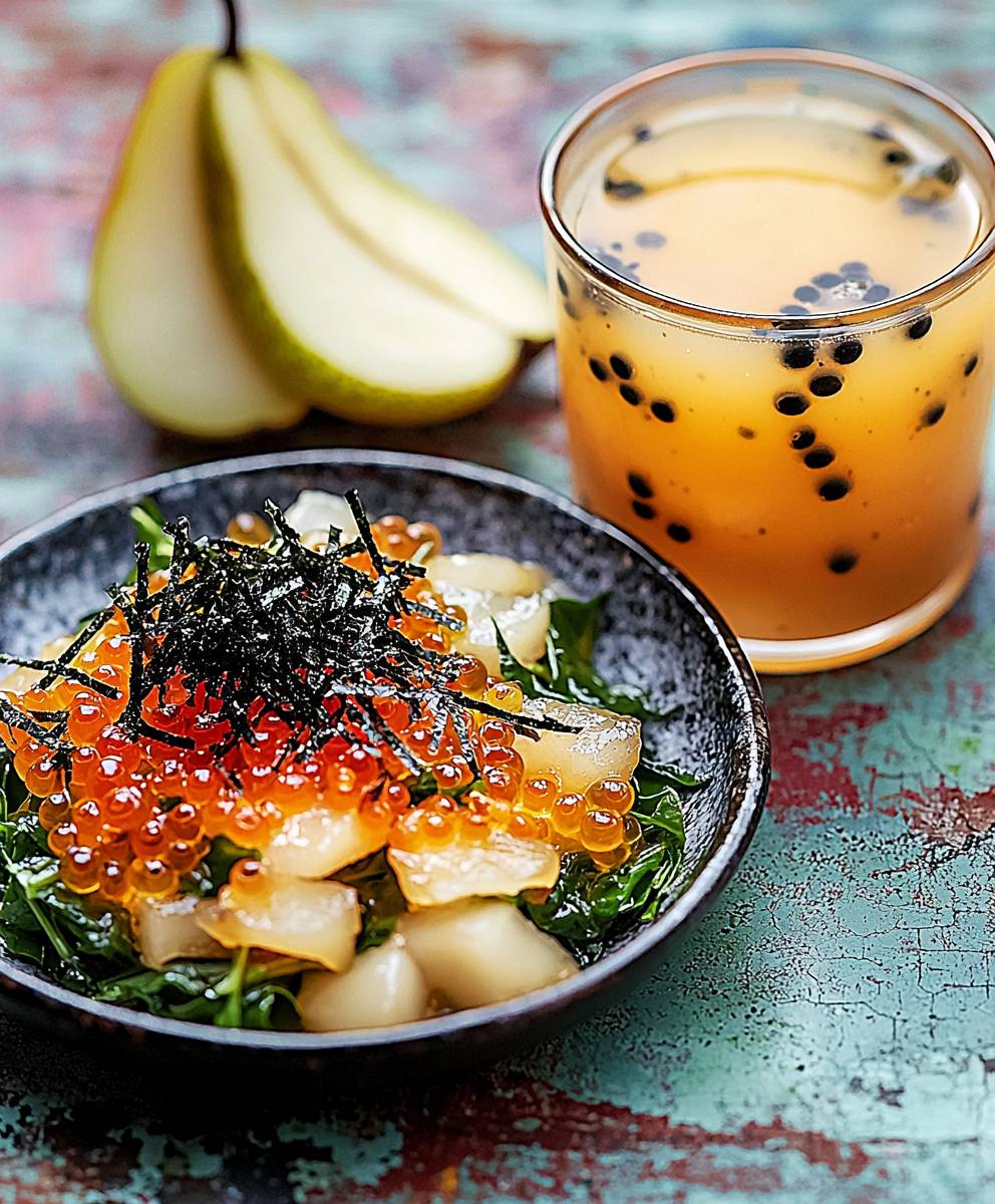 Shincha salad bonito trout roe