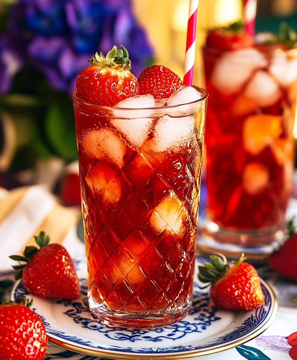 Strawberry sweet tea