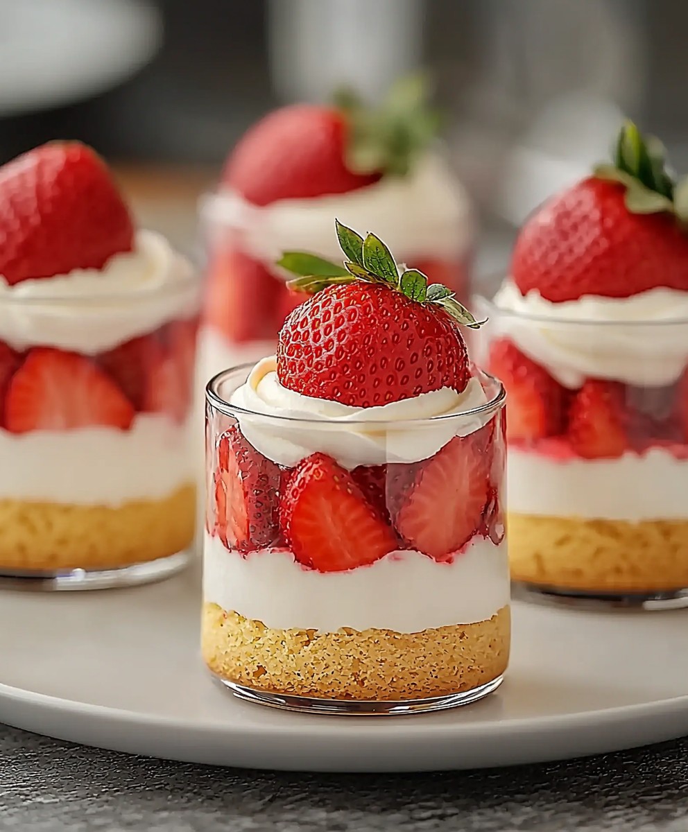 Strawberry mini desserts