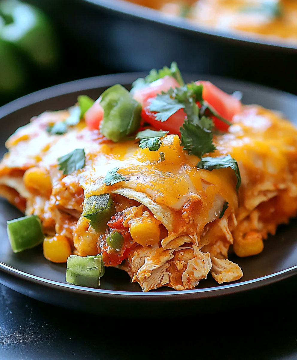 Chicken enchilada bake
