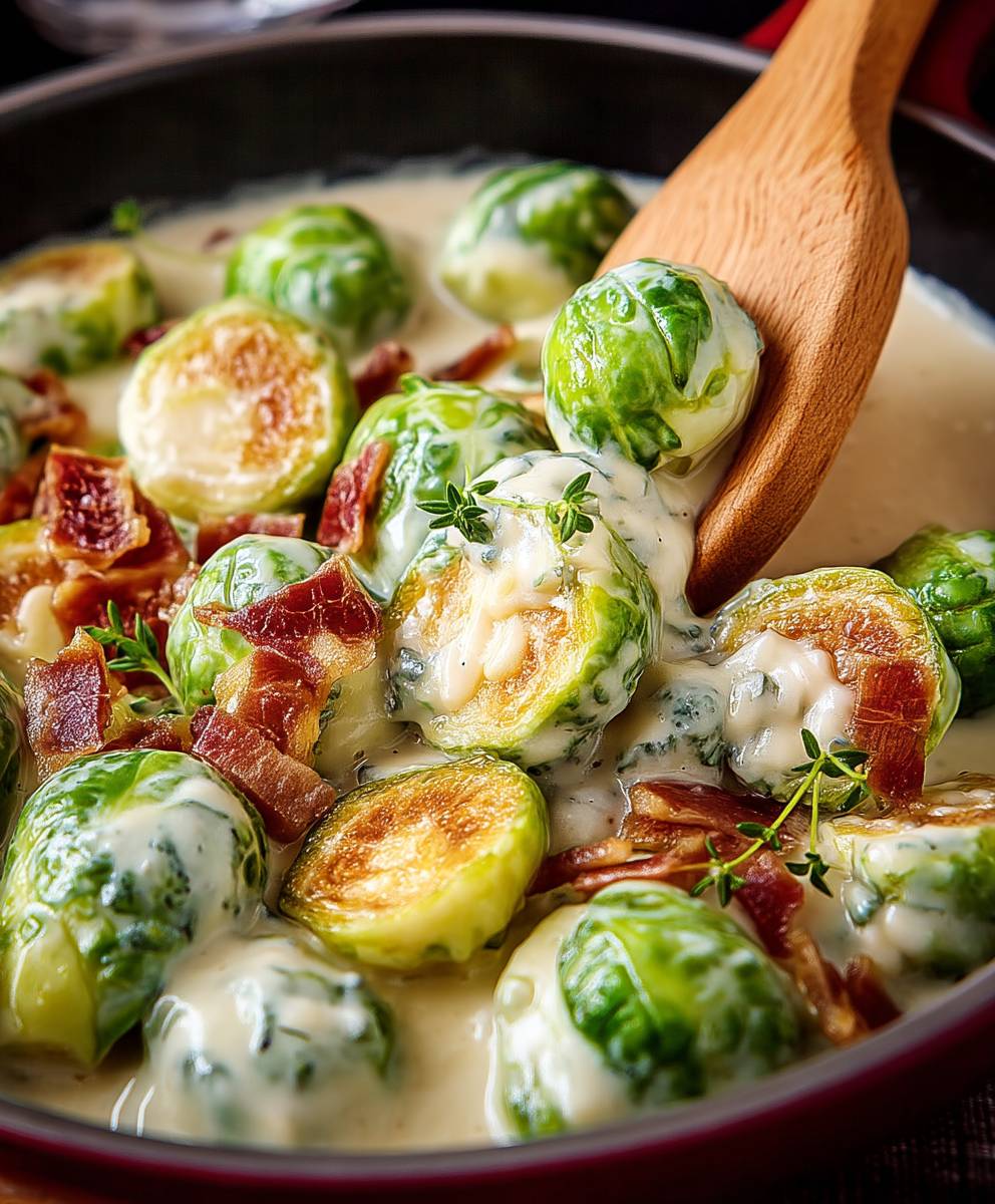 Brussels sprouts Alfredo
