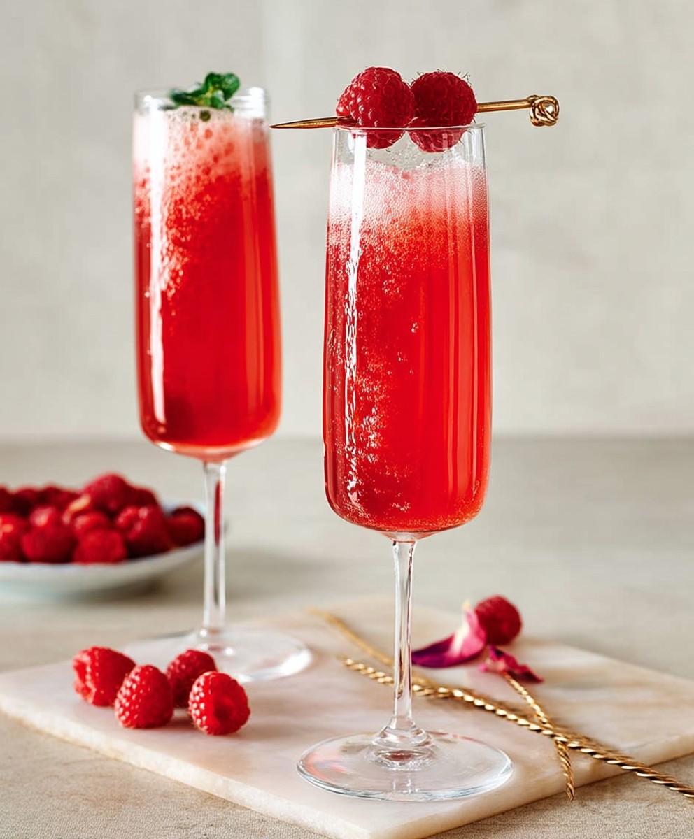 Raspberry rose mimosa