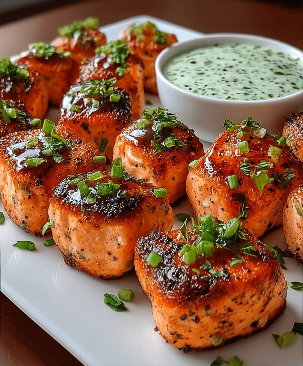 Crispy salmon bites