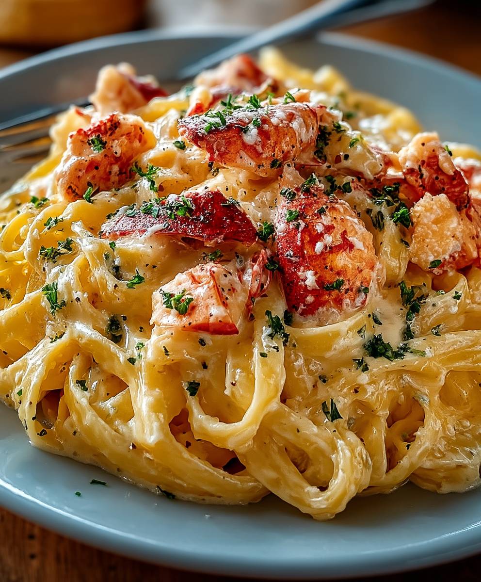 Lobster pasta creamy