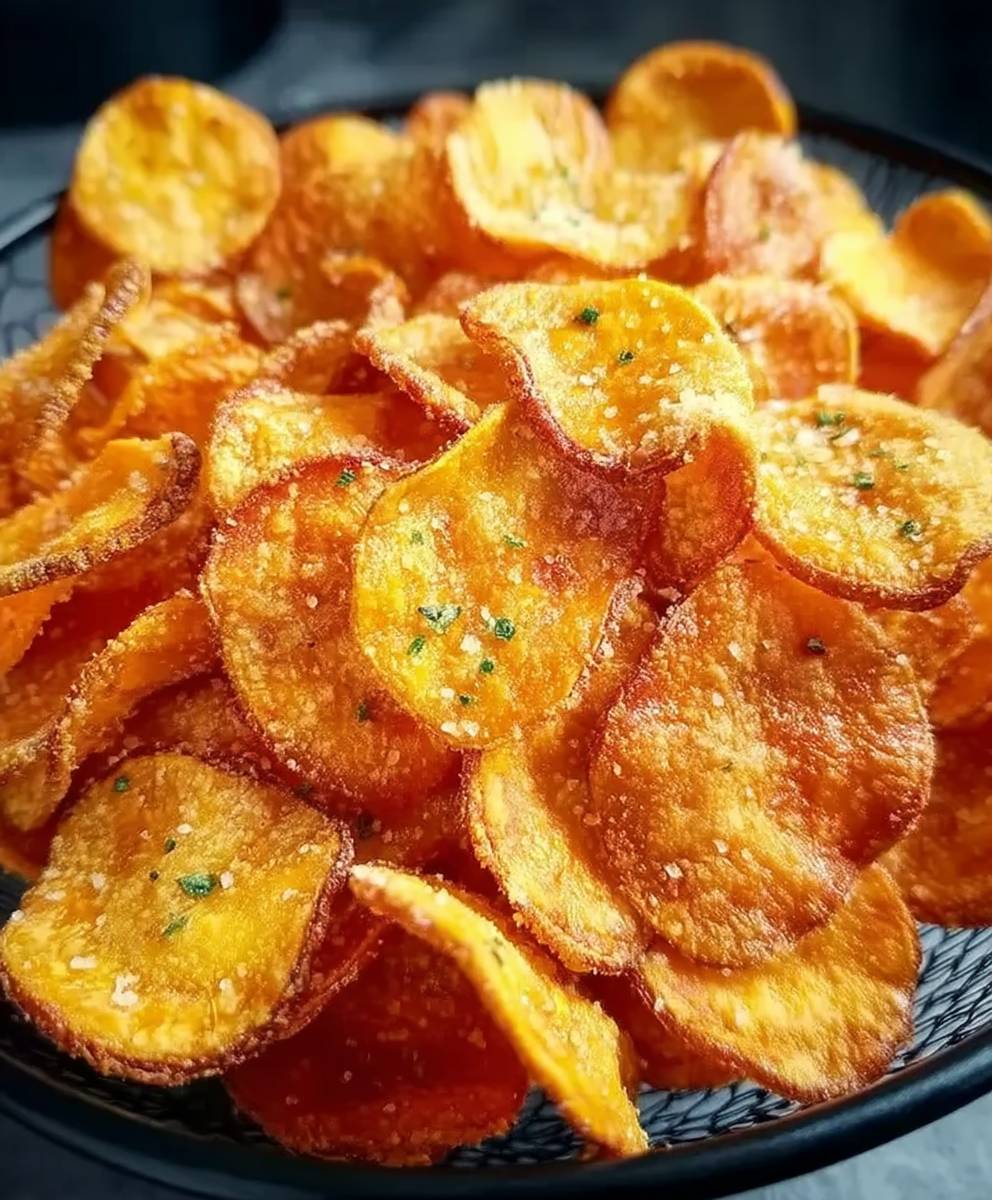 Air fryer sweet potato chips