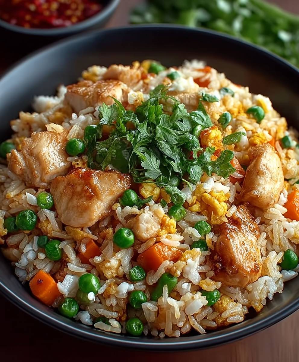 Garlic Chicken Fried Rice