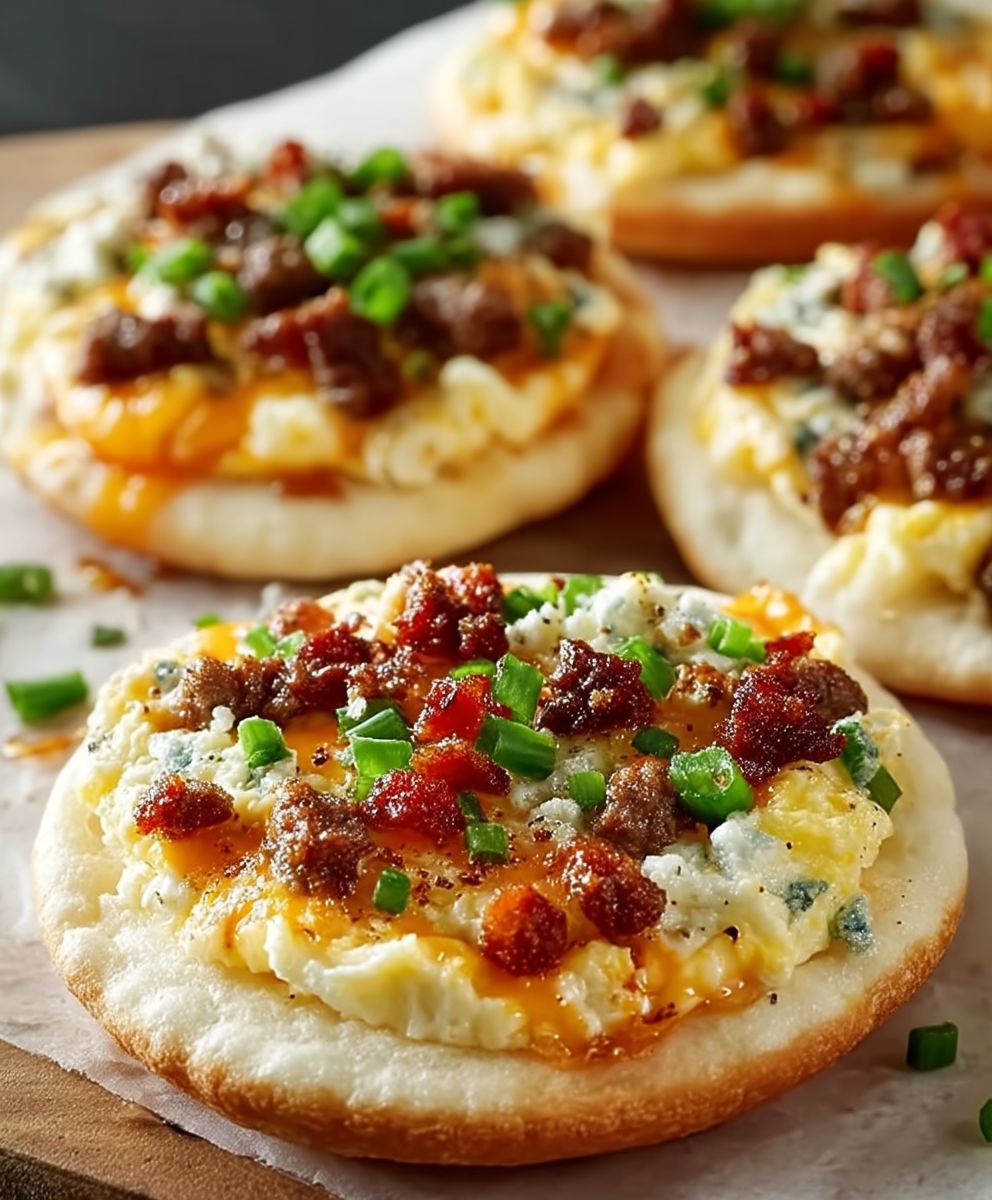 English muffin breakfast pizza