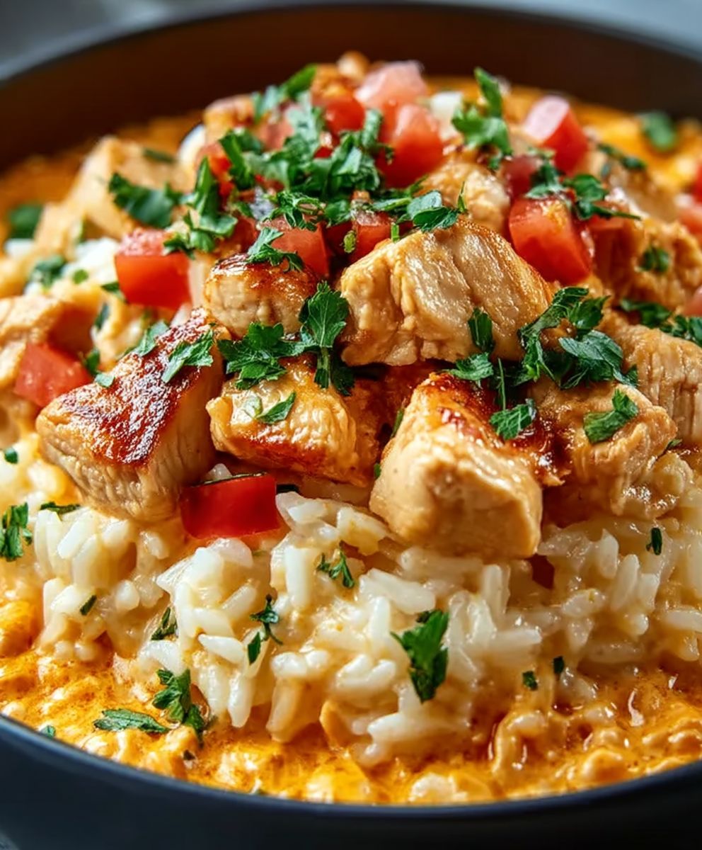 Queso Chicken and Rice