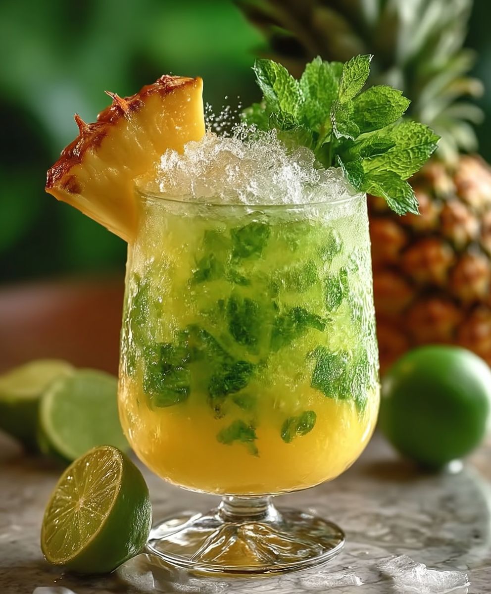 Minty Pineapple Cooler