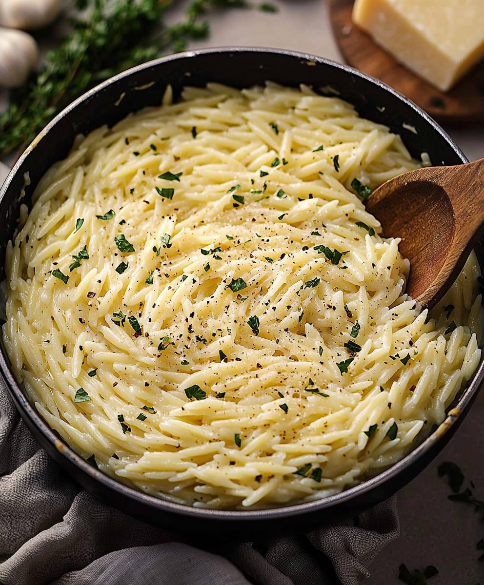 Garlic Parmesan Orzo