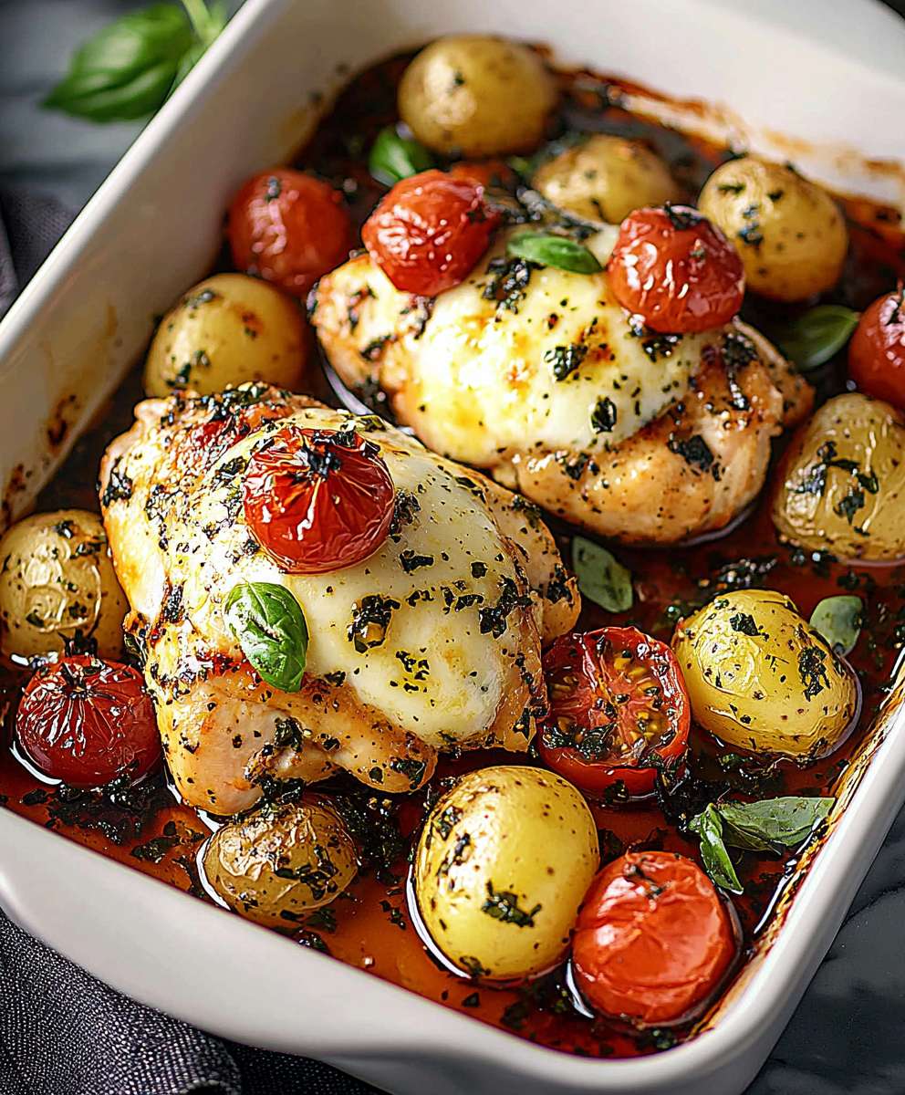Caprese Chicken Potatoes