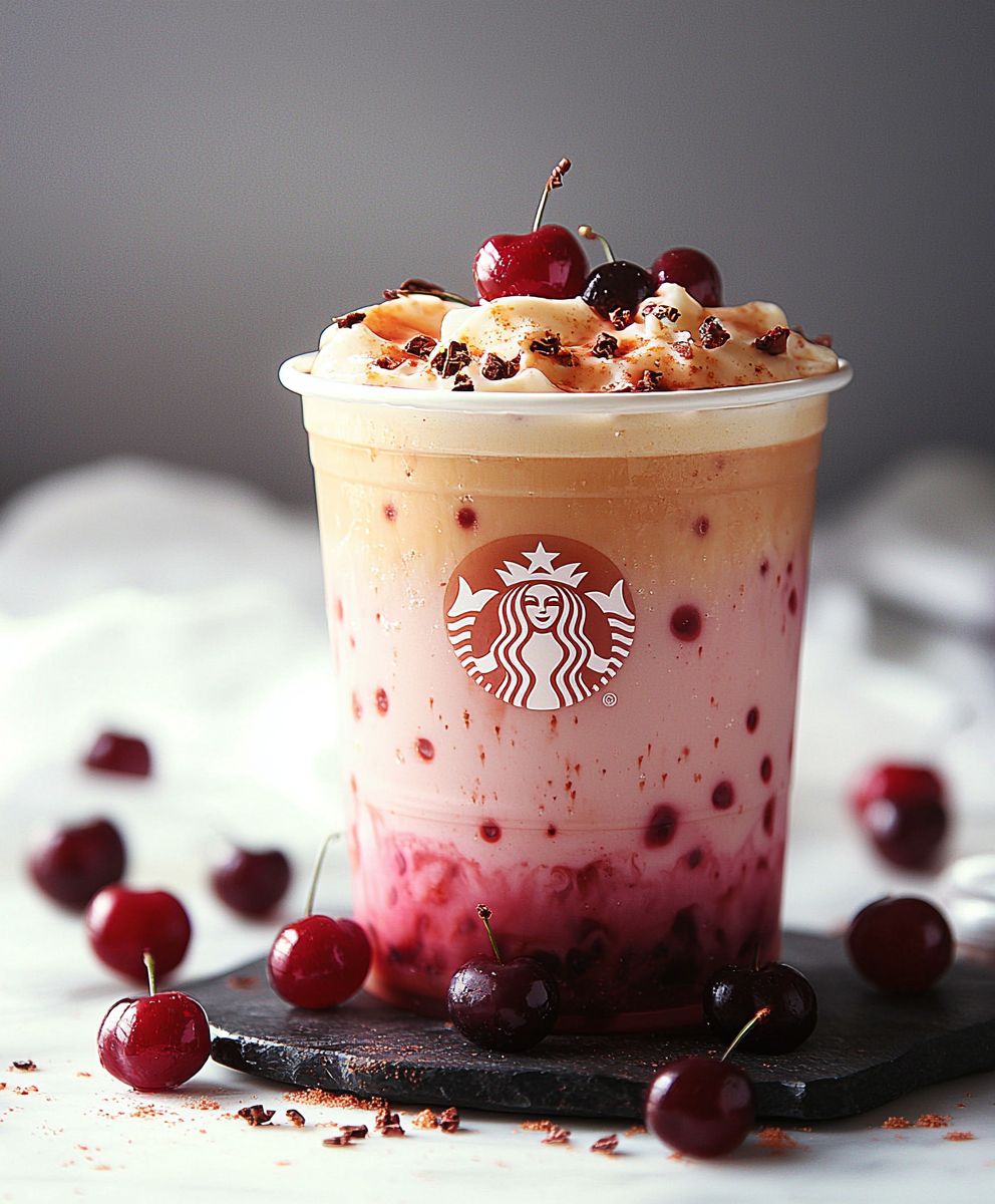Iced Cherry Chai Latte