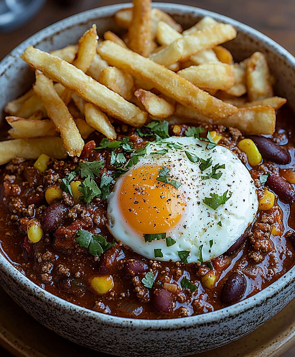 Breakfast chili eggs