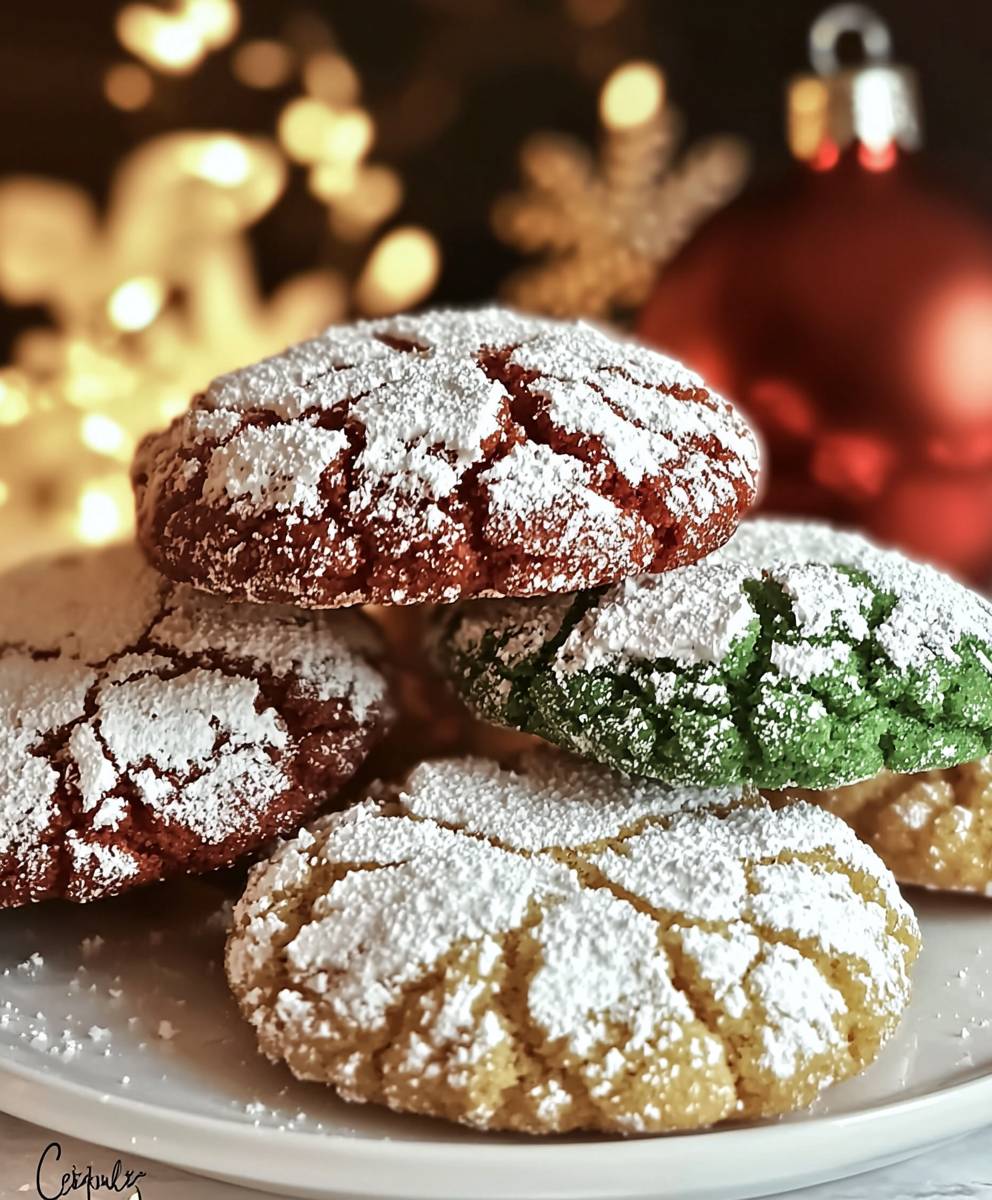 Christmas Crinkle Cookies