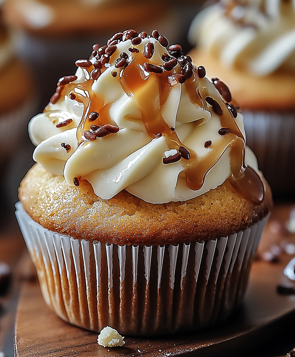 Salted Caramel Cream Cheese Cupcakes