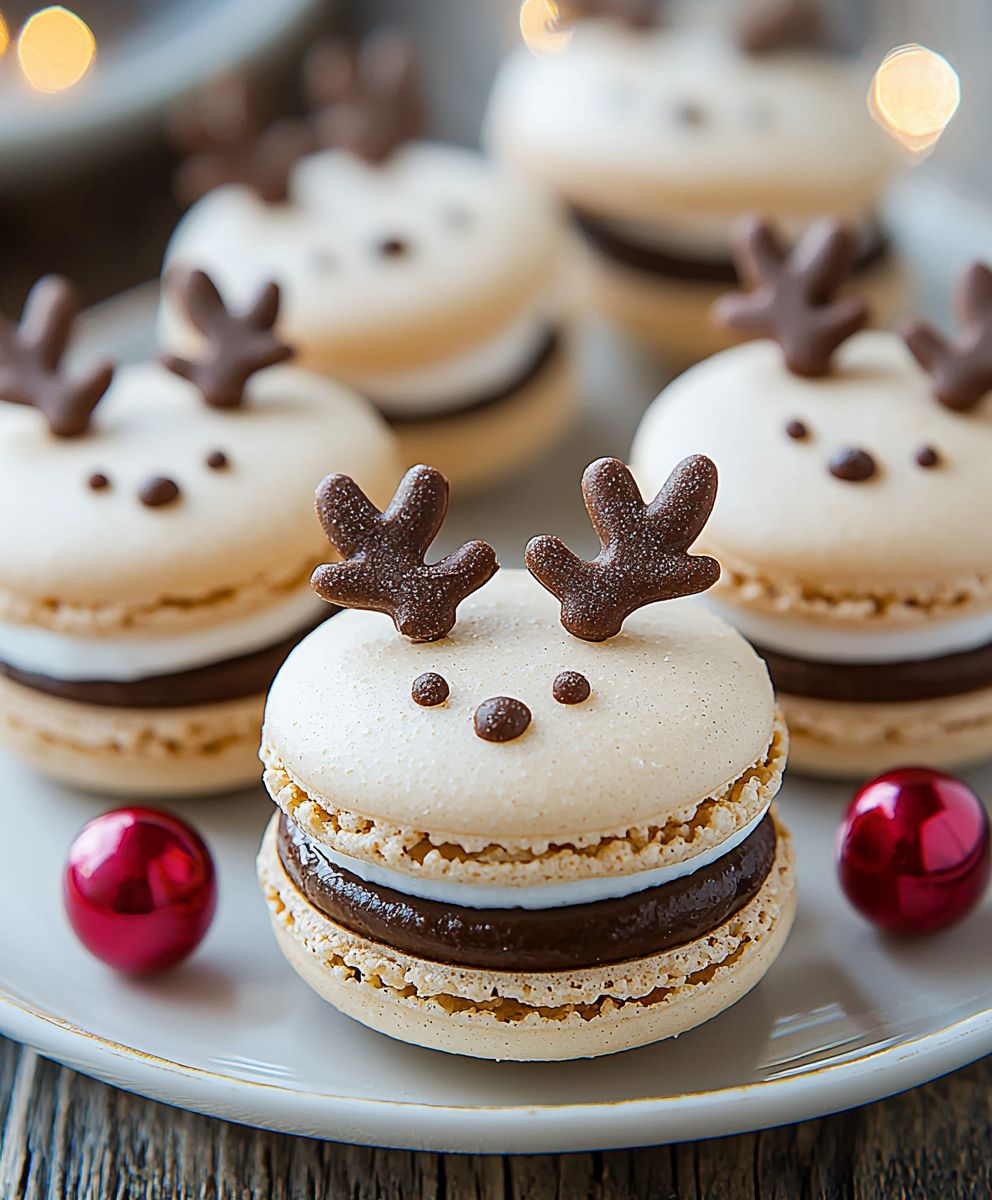 Reindeer Christmas Macarons