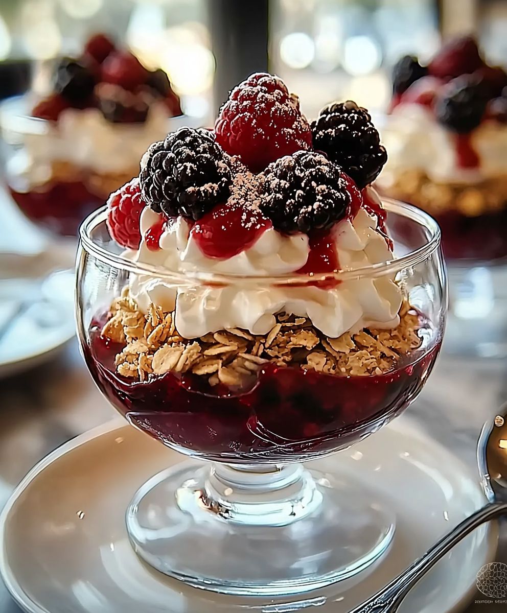 Greek yogurt berry parfait