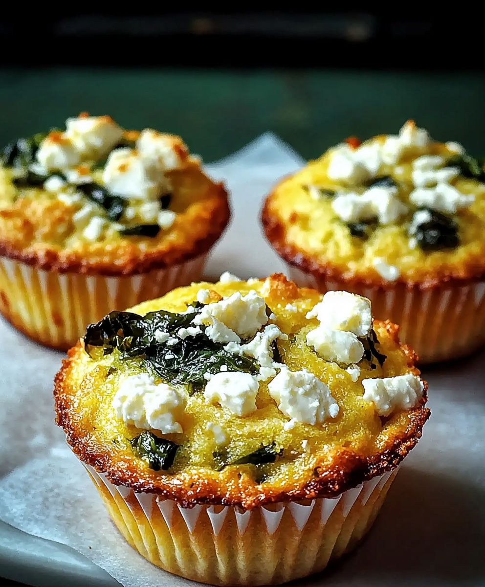 Healthy Spinach Feta Egg Muffins