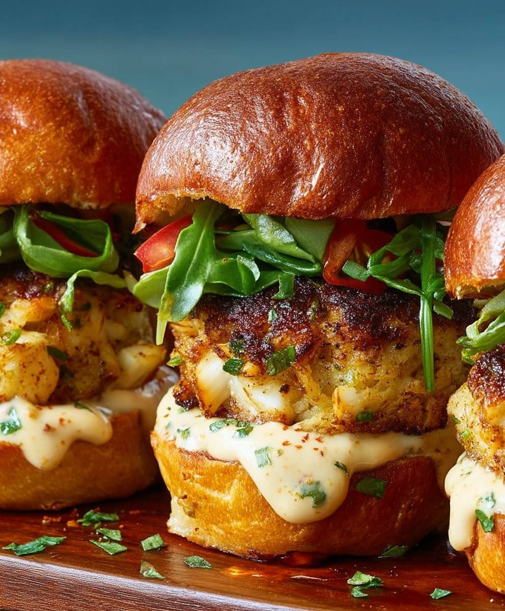 Cajun crab cake sliders