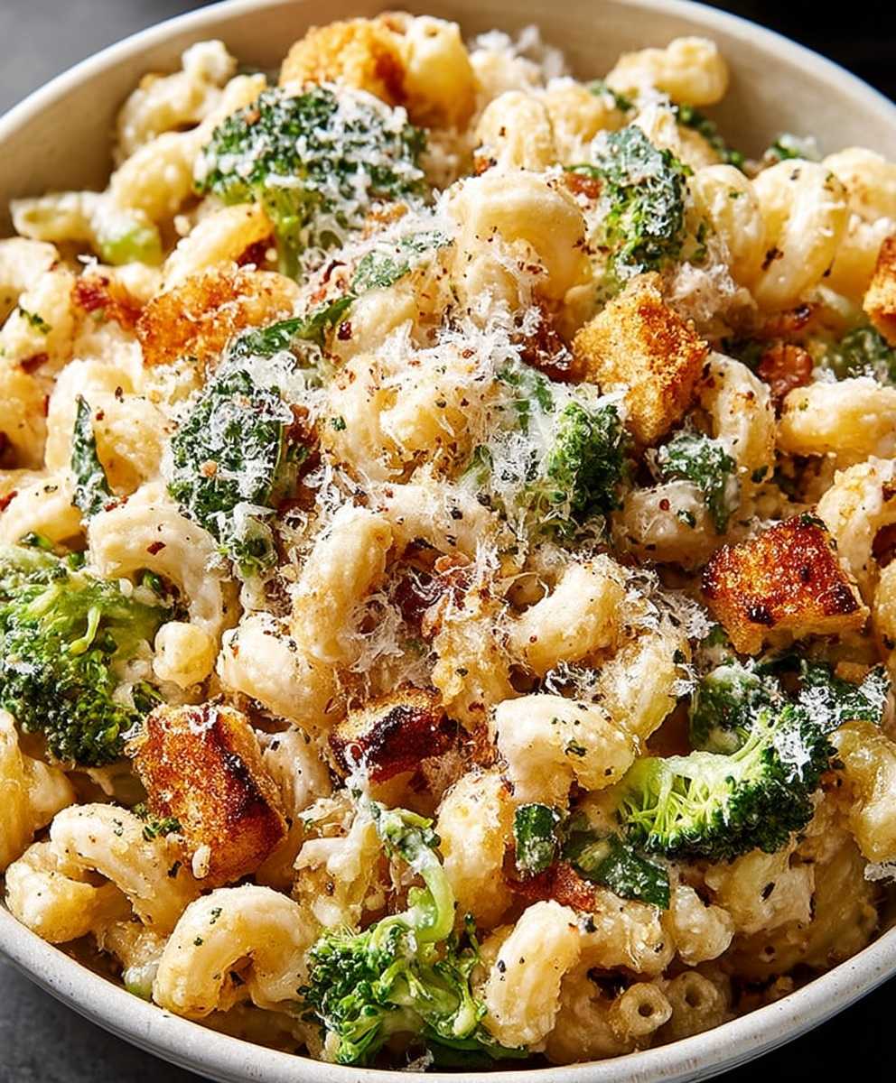 Broccoli Caesar Pasta Salad
