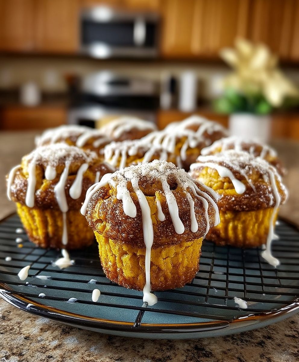 Pumpkin Cinnamon Roll Muffins