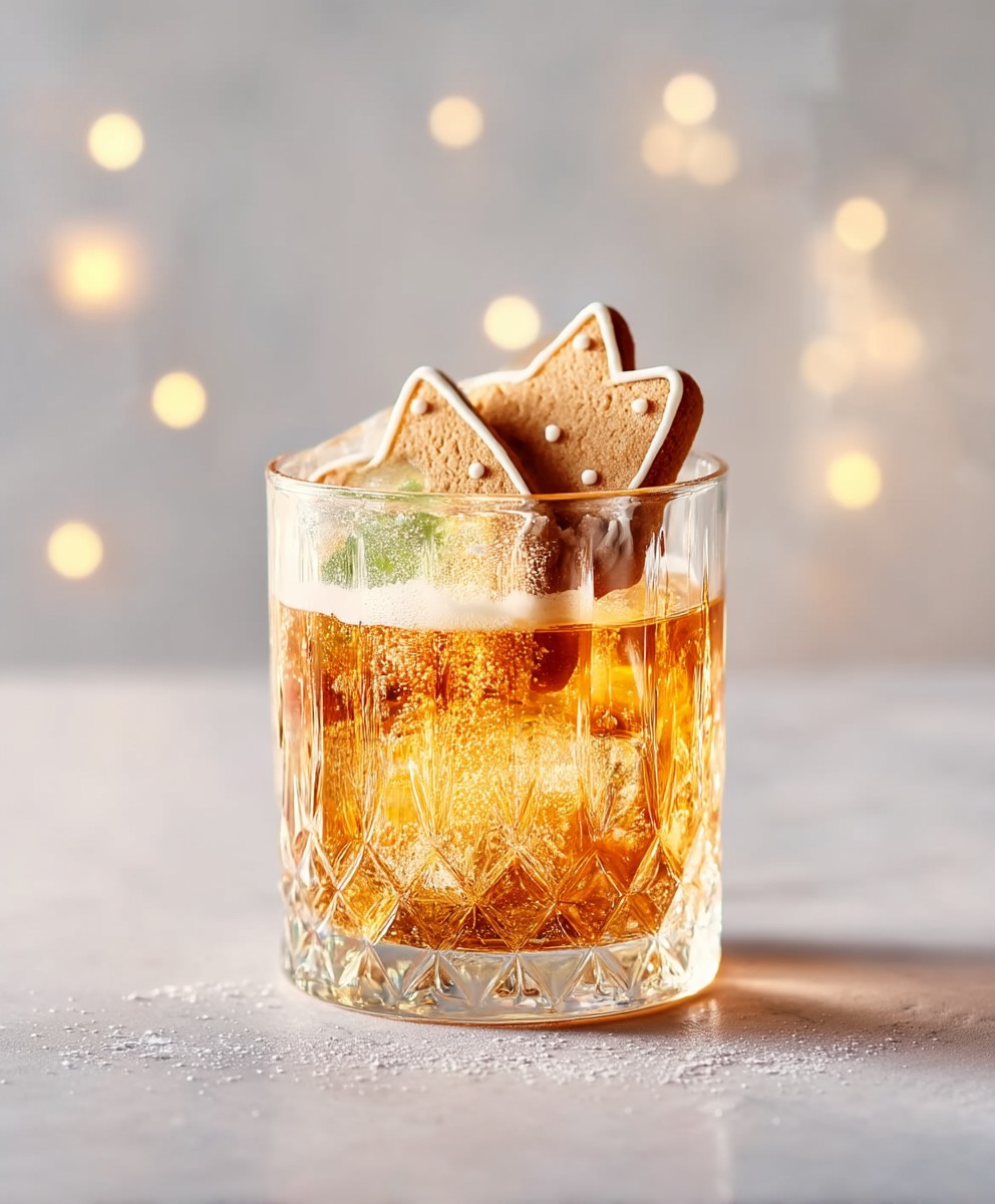 Gingerbread old fashioned cocktail
