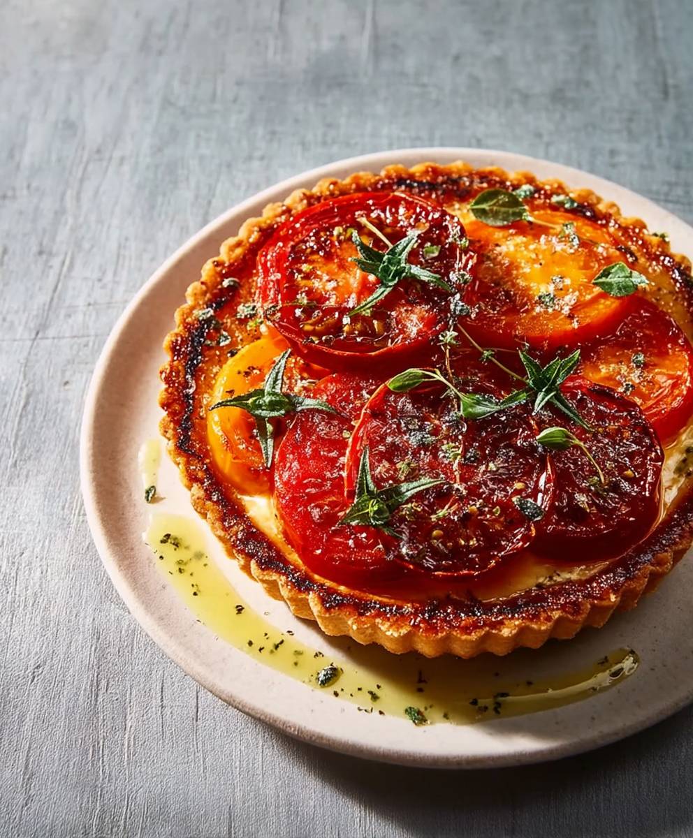 Tomato manchego tart