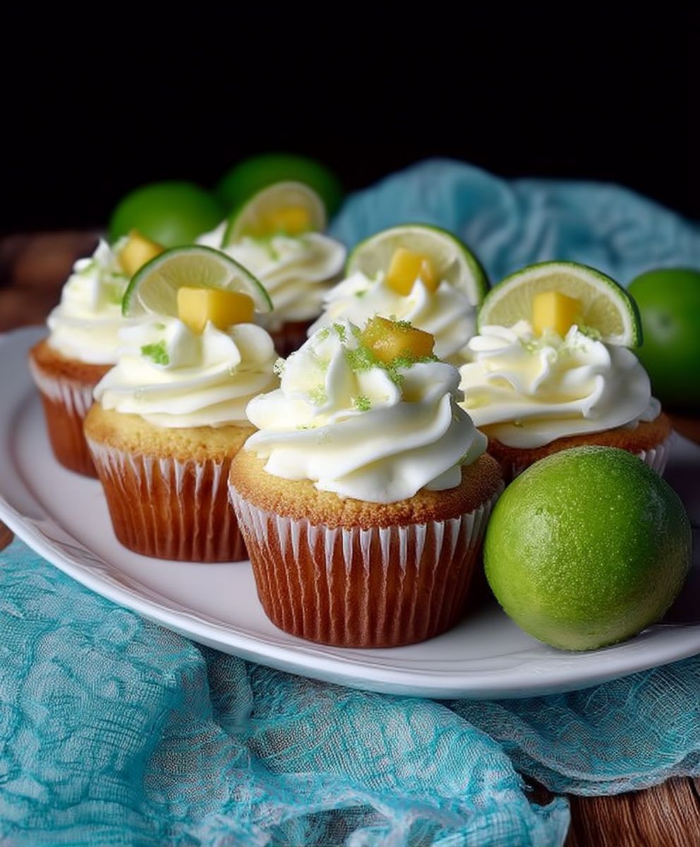 Mango Key Lime Cupcakes