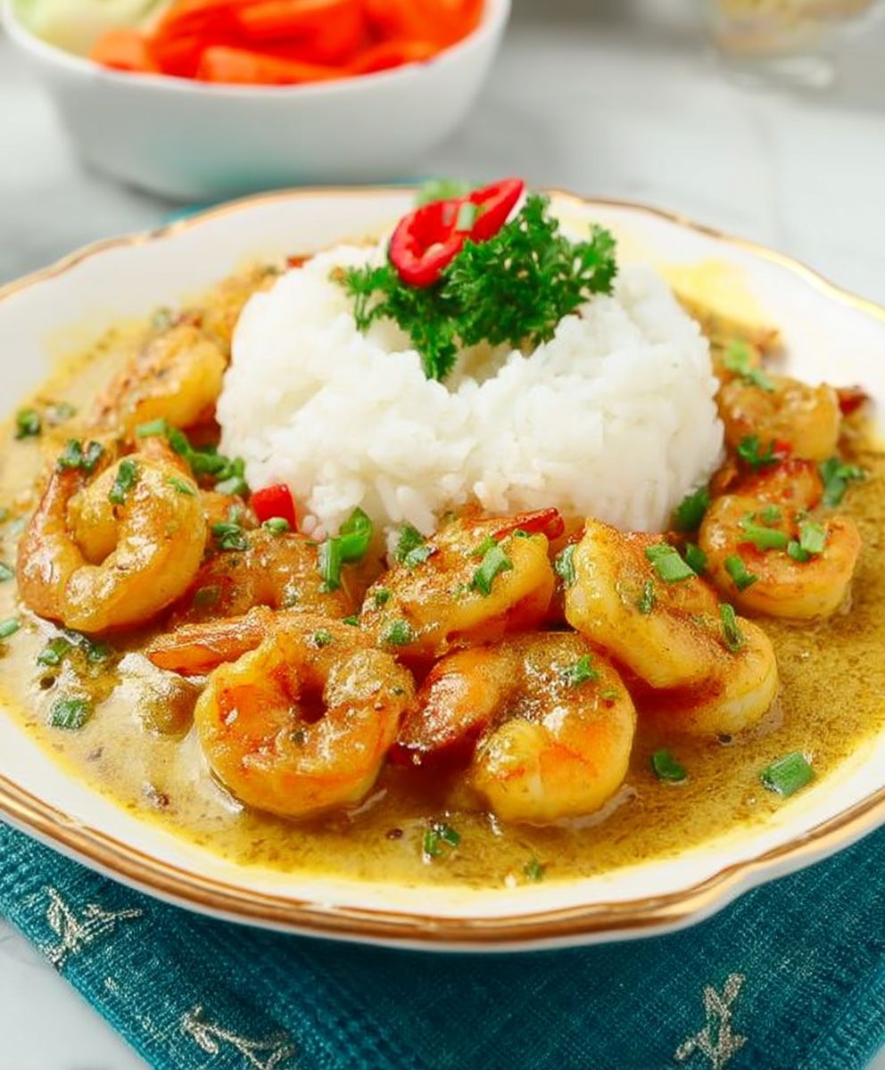 Hawaiian shrimp chicken curry