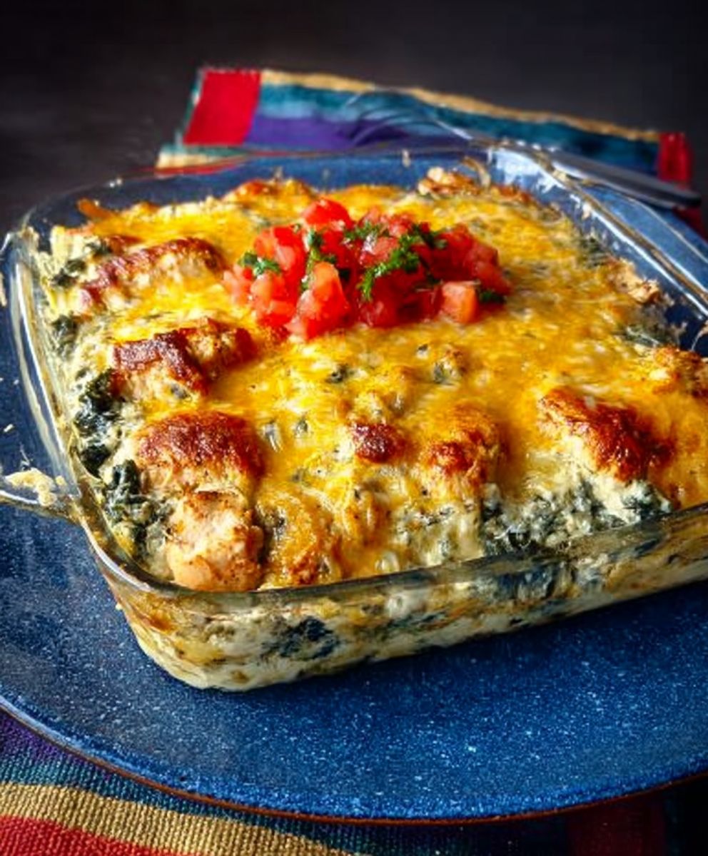 Chicken Tortilla Spinach Casserole