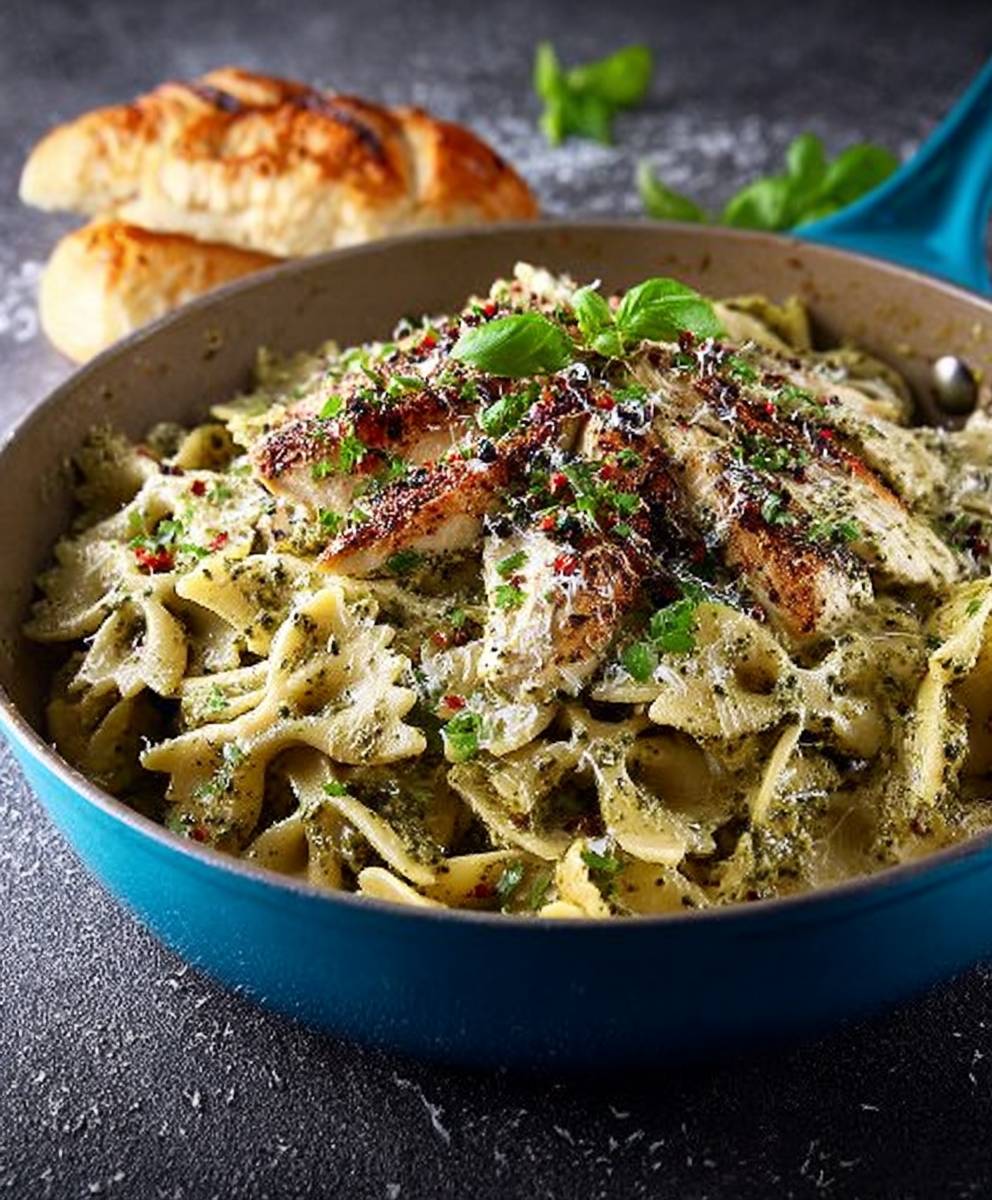 Chicken pesto pasta