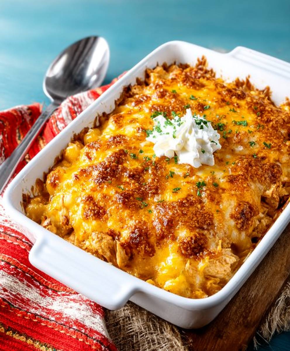 Buffalo chicken casserole