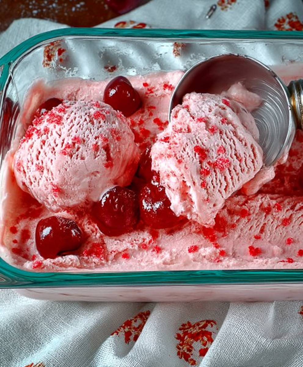 Cherry ice cream