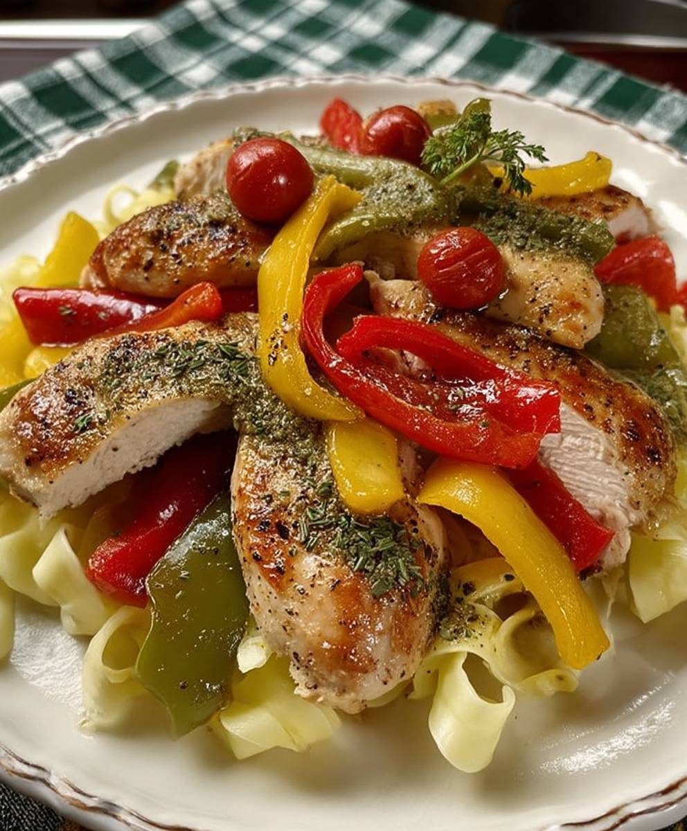 Chicken and peppers