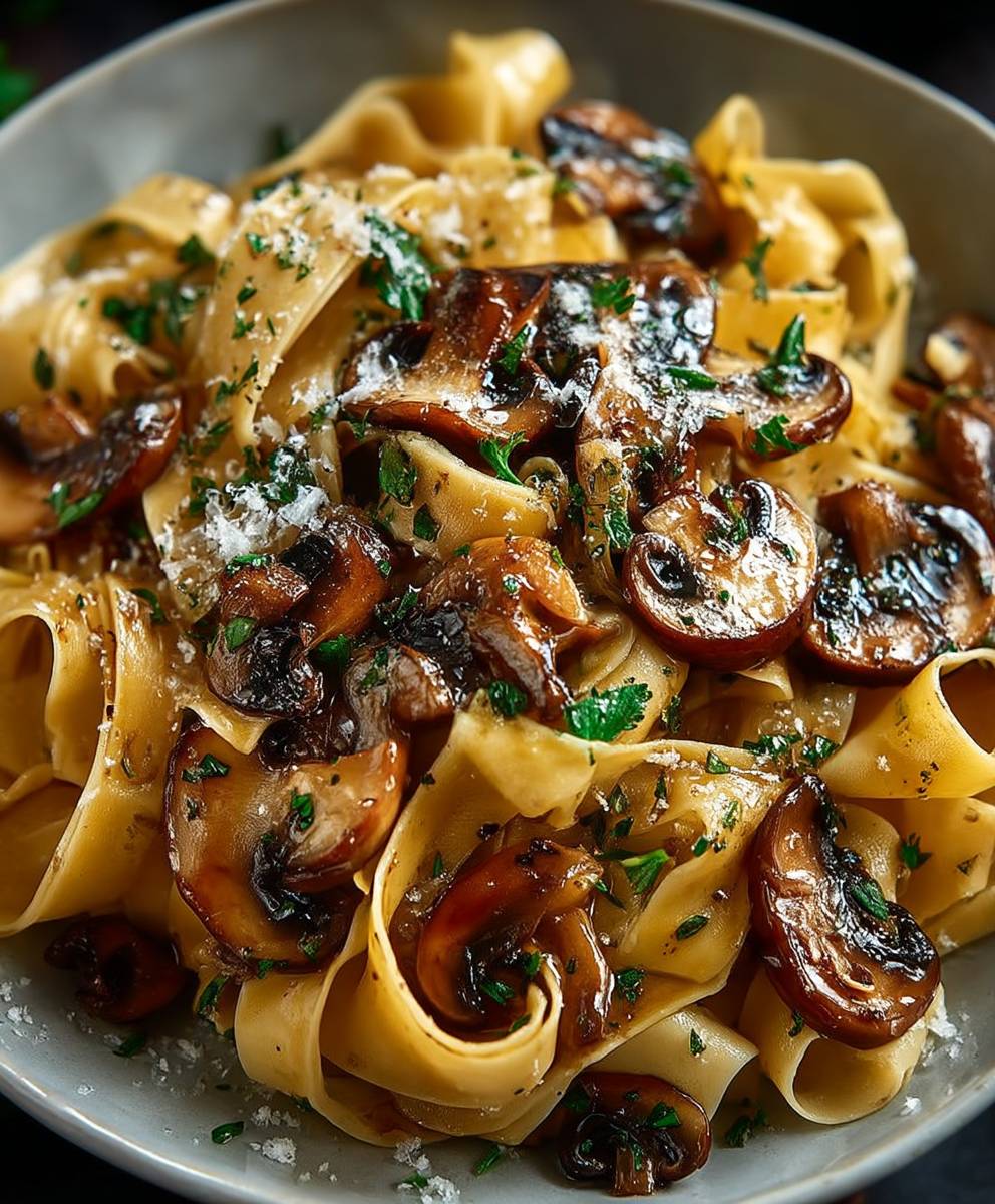 Mushroom Pappardelle Pasta