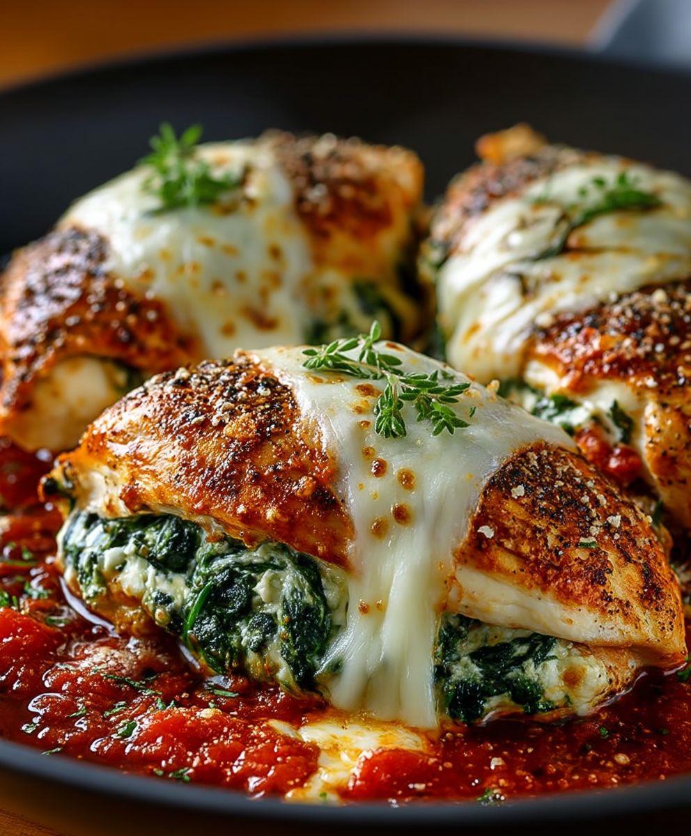 Stuffed chicken breast spinach ricotta
