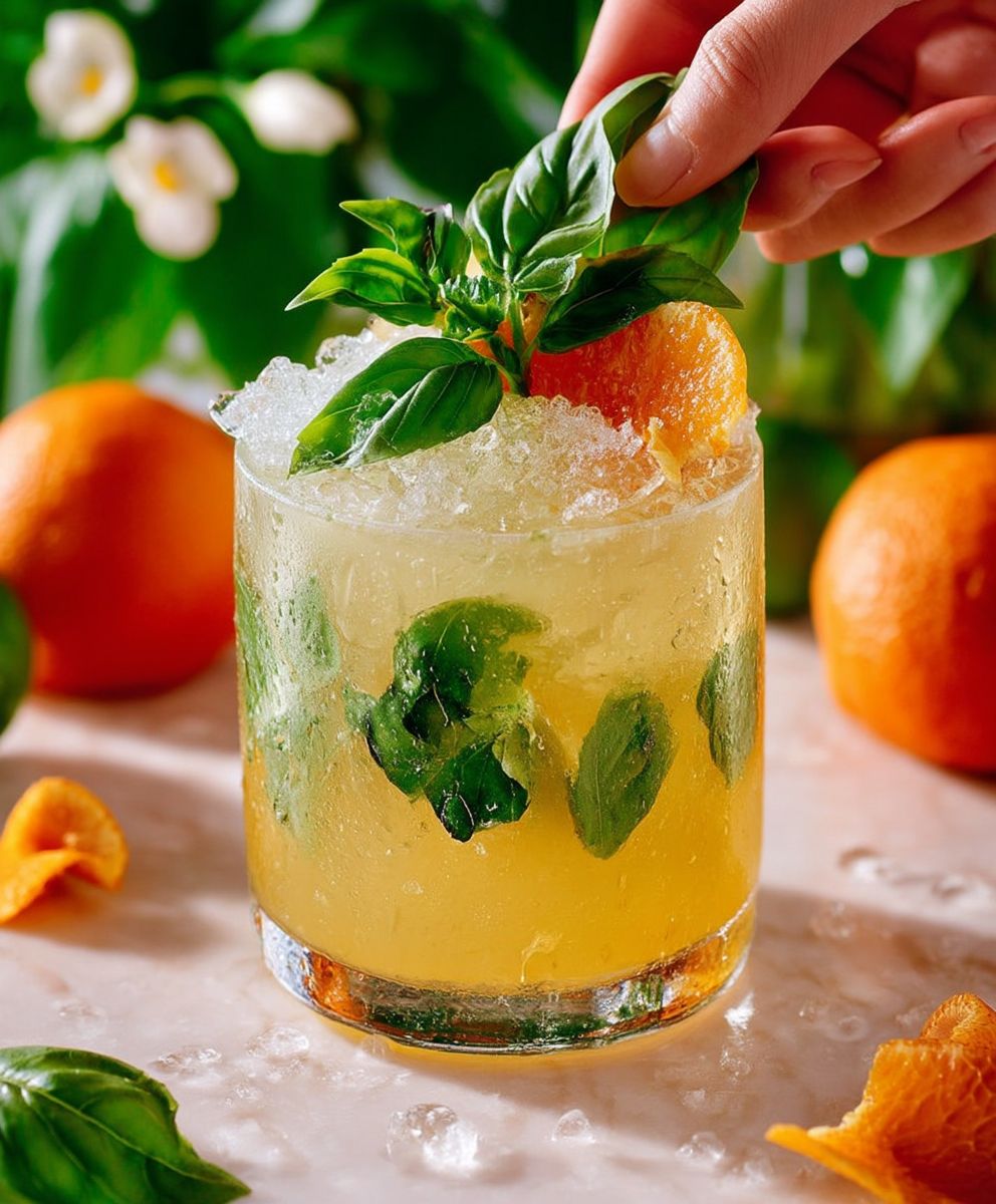 Citrus Basil Smash Mocktail