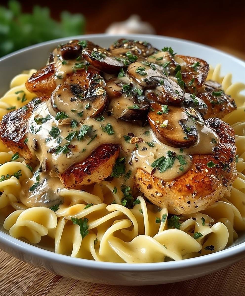 Chicken medallions mushroom sauce