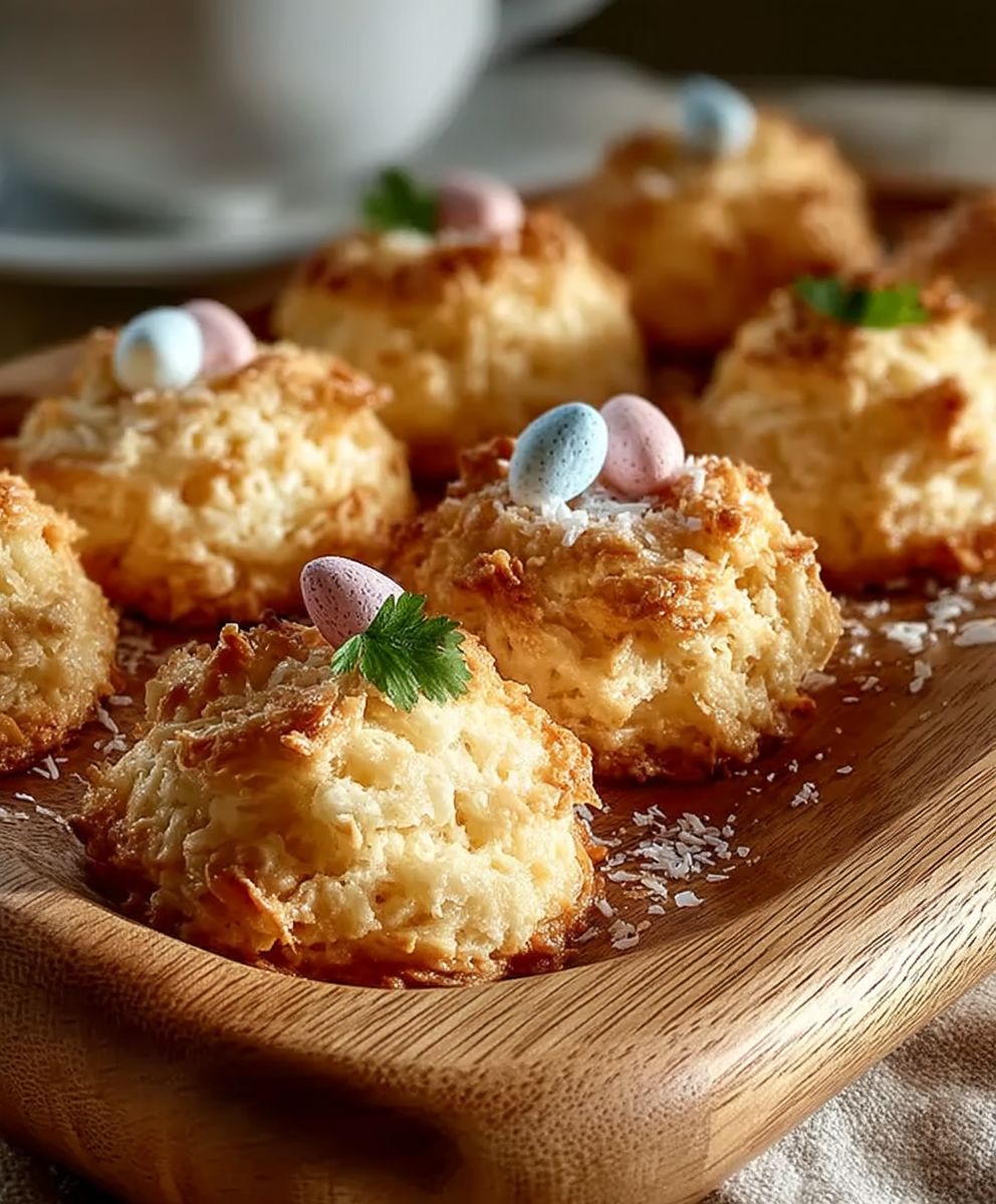 Coconut nest macaroons