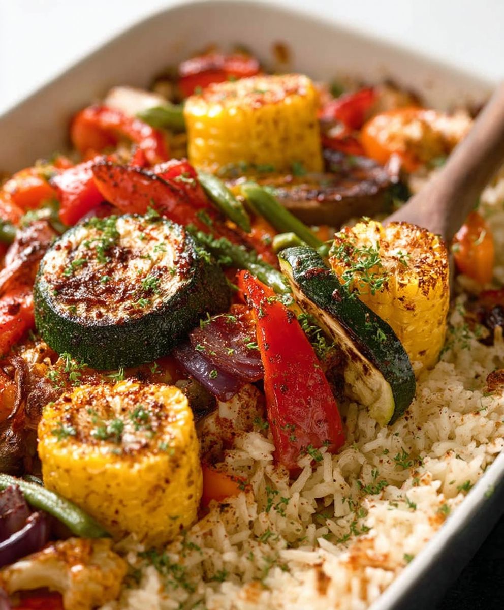 Baked Rice and Vegetables