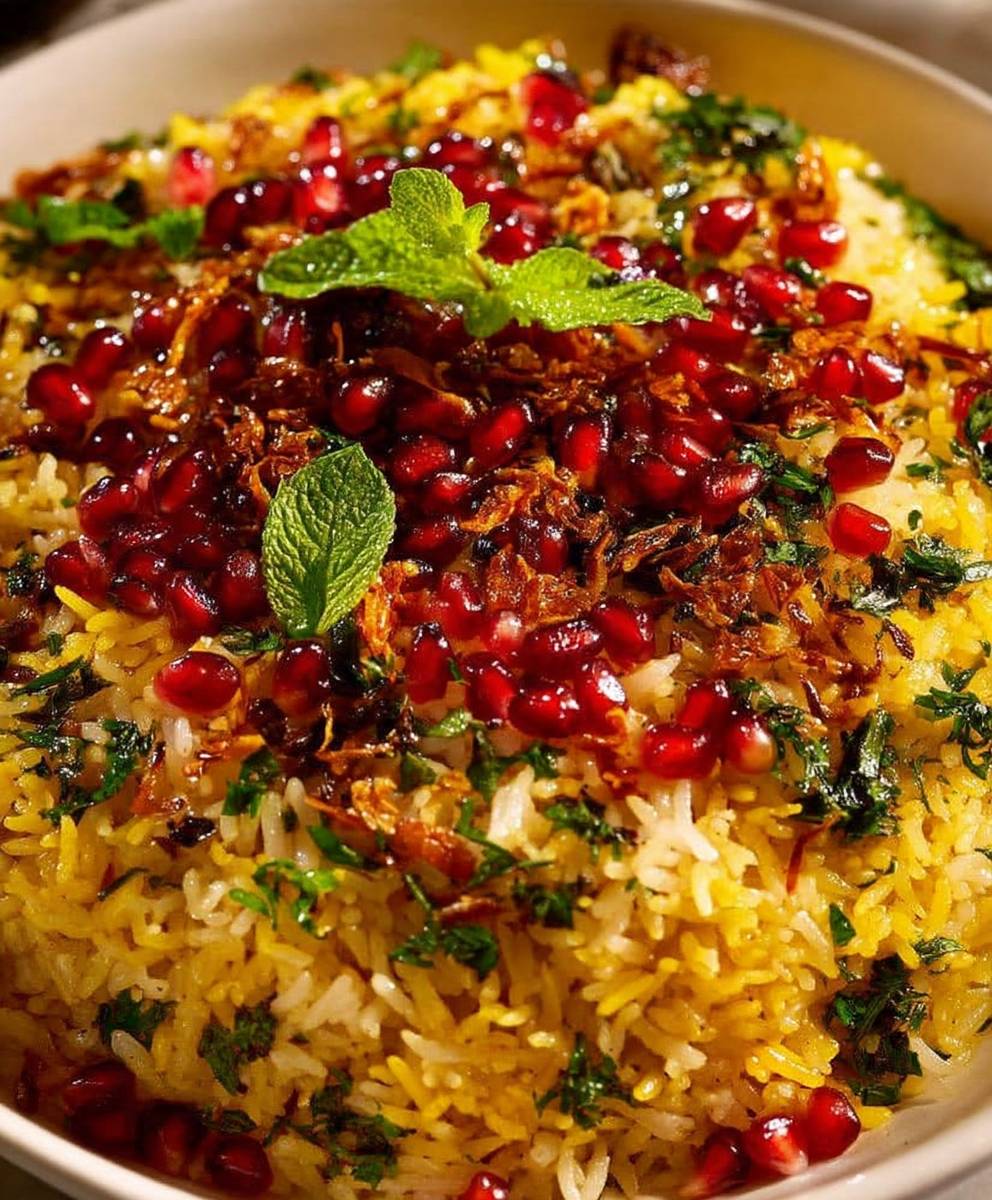 Jewelled rice pilaf Easter