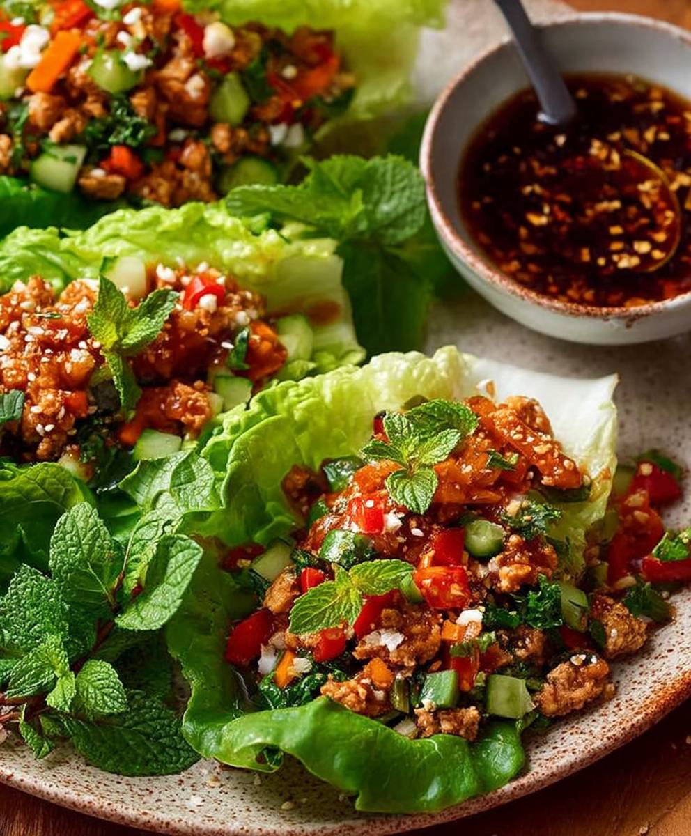 Vegetarian lettuce wraps