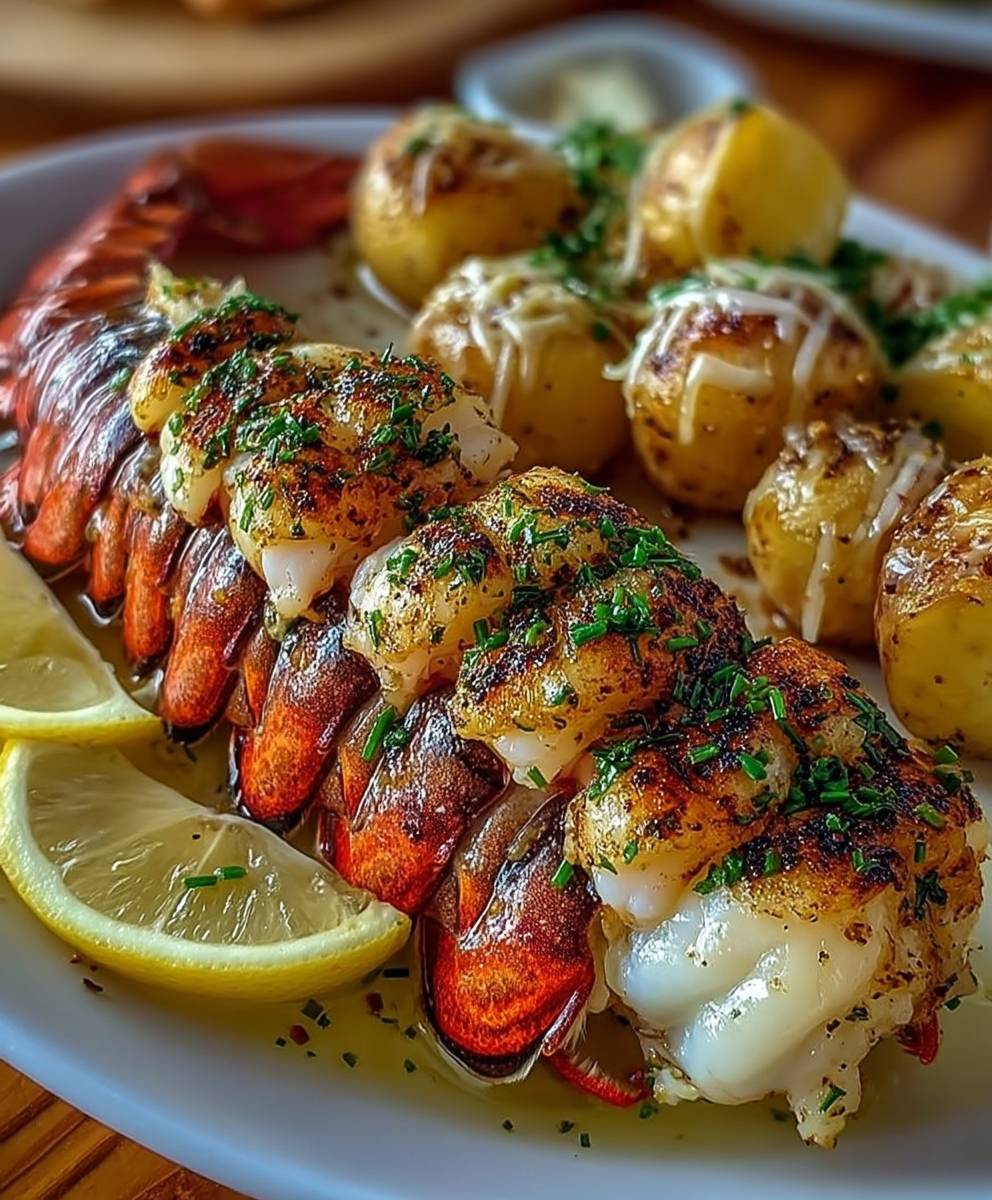 Lemon Garlic Lobster Tail