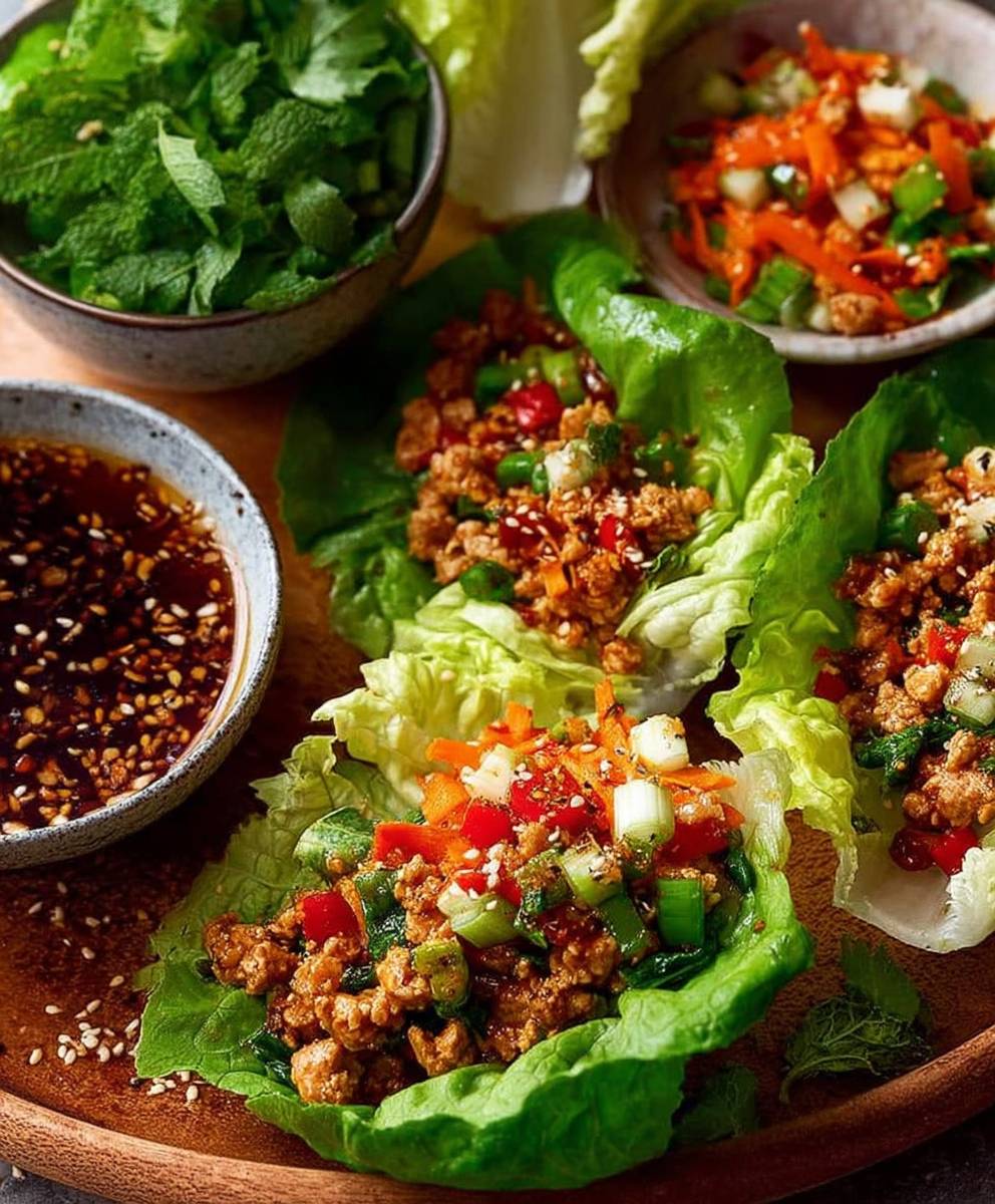 Vegetarian lettuce wraps